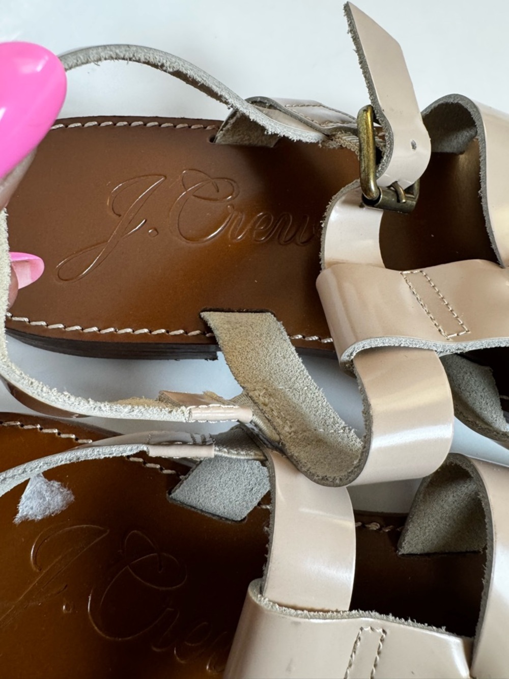 J.Crew Italian Fisherman Sandals in Shiny Spazzolato Leather - Picture 4 of 7